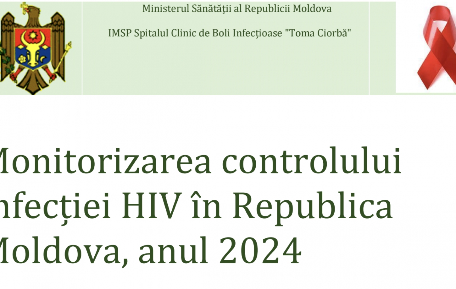 Monitorizarea controlului infecției HIV în Republica Moldova, anul ...